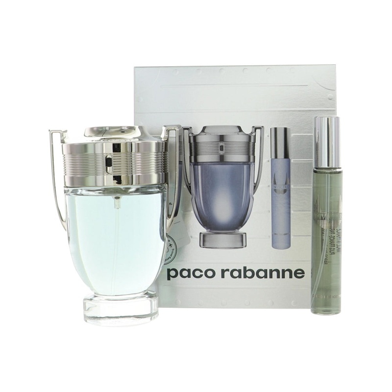 Cologne Paco Rabanne Invictus 2Pcset 3.4 Oz  EDT Spray / 20Ml  EDT Spray for Men
