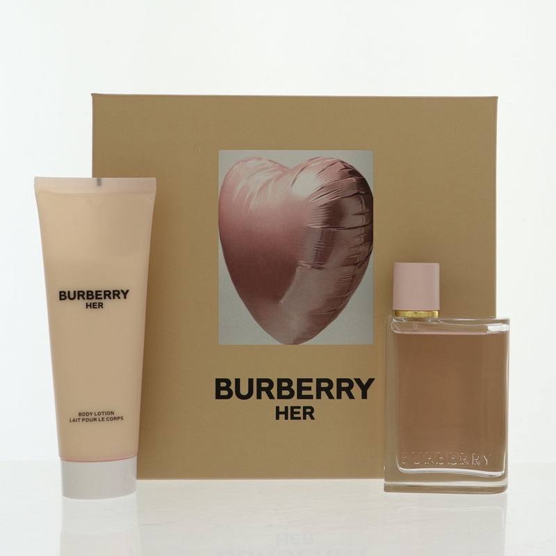 Burberry Her By Burberry Perfume 2 Piece Gift Set – 1.6 Oz Edp Spray, 2.5 Oz Body Lotion For Women – Gift Set