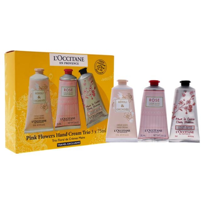 Pink Flowers Hand Cream Trio 3 x 2.6 oz.
