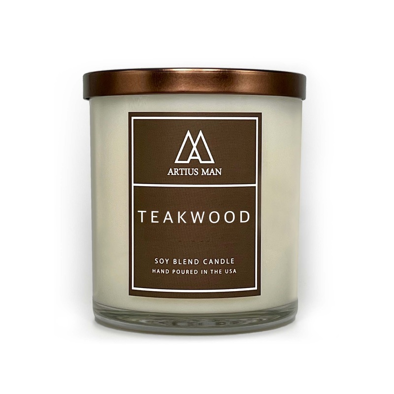 Teakwood Candle – Soy Blend With Wood Wick