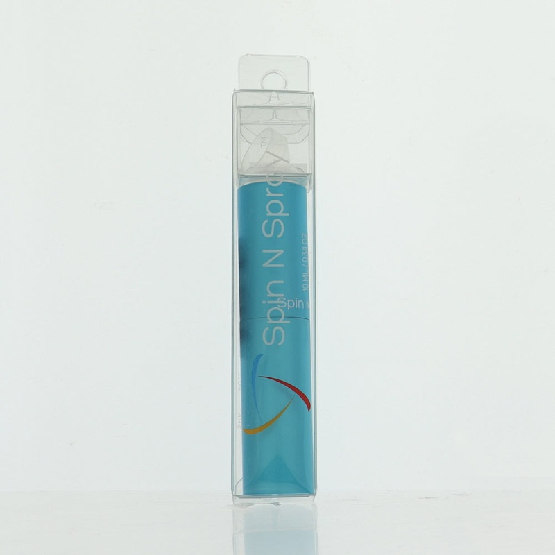 Turquoise Atomizer By Spin N Spray Fragrance 0.34 Oz Empty Refillable Atomizer For Unisex – Box