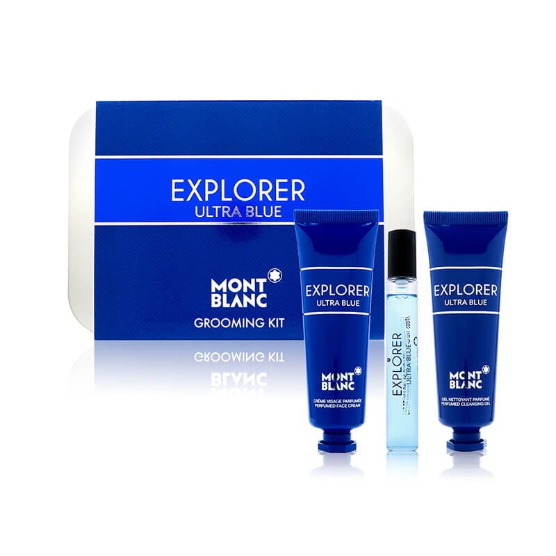 Montblanc Explorer Ultra Blue Grooming Kit 3pc Set 7.5ml EDP (M)
