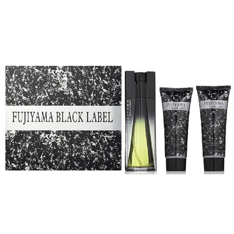 Fujiyama Black Label Gift Set by Success De Paris 3 Piece Gift Set: 3.3 Oz Eau De Toilette Spray + 3.3 Oz Aftershave Balm + 3.3 Oz Shower Gel. For Men