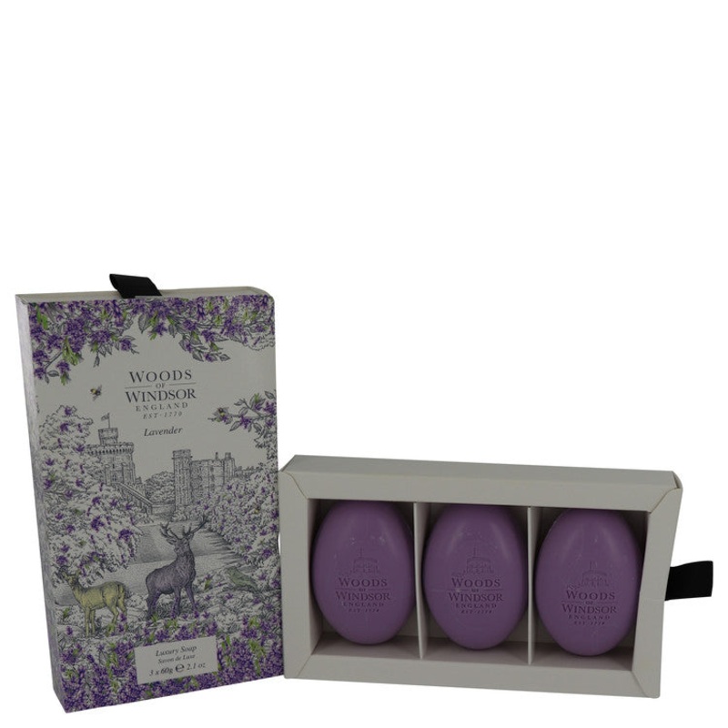 Lavender by Woods of Windsor For Women Fine English Soap 3 x 2.1 oz