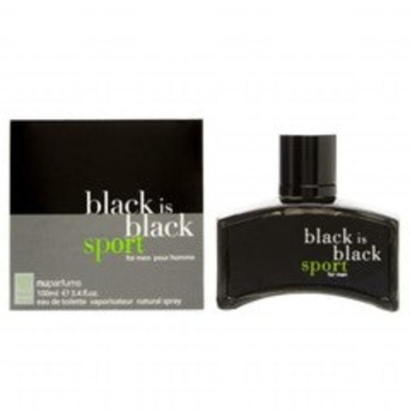 Black is Black Sport by NuParfums 3.4 oz Eau de Toilette Spray for Men