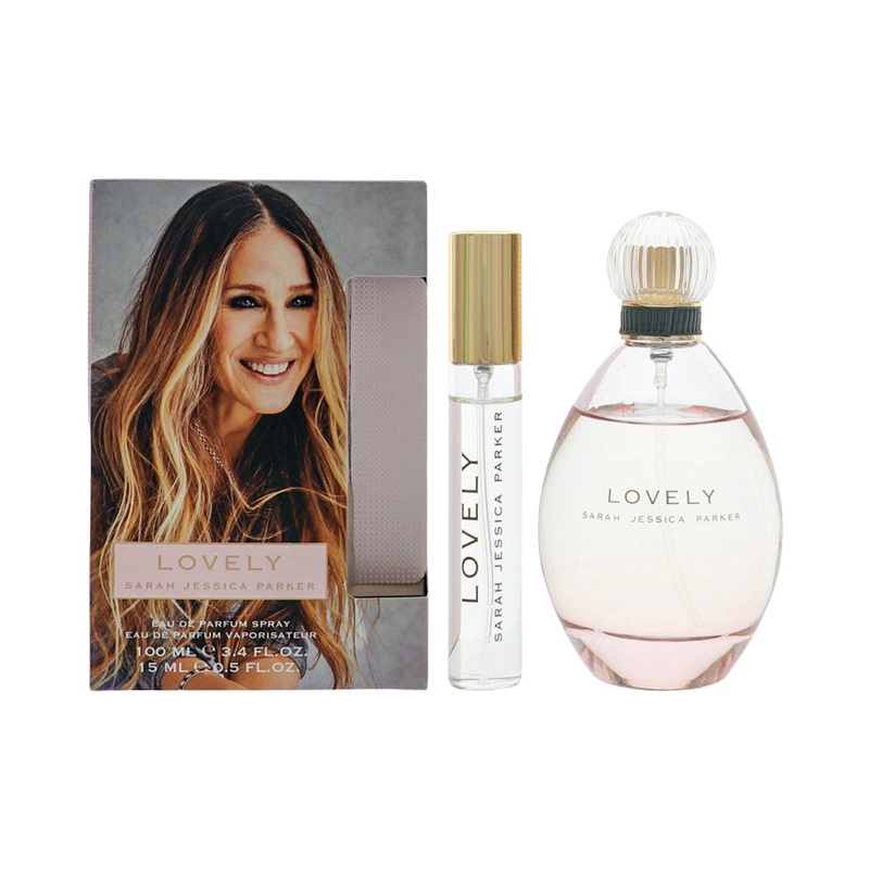 Lovely By Sarah Jessica Parker Perfume 2 Piece Gift Set – 3.4 Oz Edp Spray, 0.5 Oz Edp Spray For Women – Gift Set