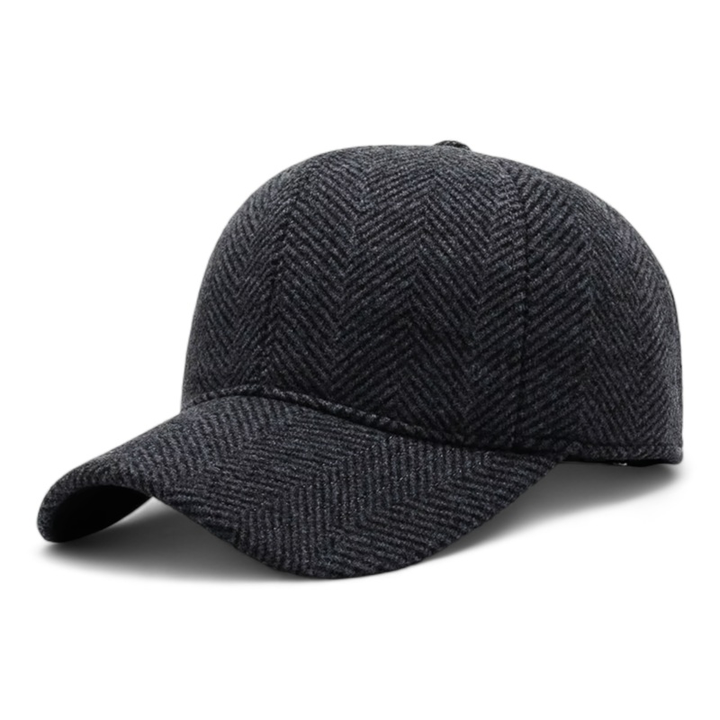 Chokore Autumn or Winter Baseball Cap with Ear Warmer (Gray)