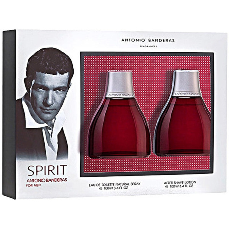 Spirit Gift Set by Antonio Banderas 2 Piece Gift Set: 3.4 Oz Eau De Toilette Spray + 3.4 Oz After Shave Splash. For Men