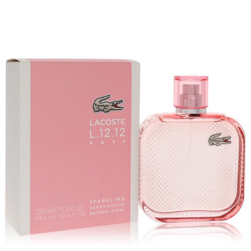 Lacoste Eau De Lacoste L.12.12 Rose Sparkling by Lacoste Eau De Toilette Spray 3.3 oz for Women – Premium Designer Fragrance