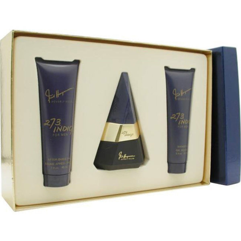 273 Indigo Gift Set by Fred Hayman 3 Piece Gift Set:1.7 Oz Eau De Cologne Spray + 3 Oz After Shave Balm + 3 Oz Shower Gel. For Men