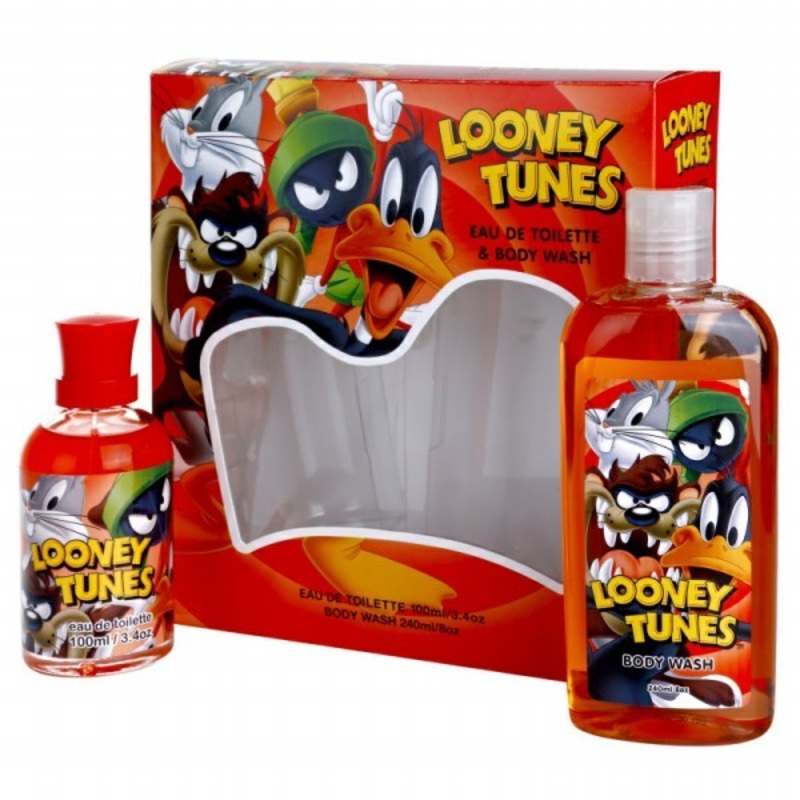 Looney Tunes Gift Set by Marmol & Son 2 Piece Gift Set: 3.4 Oz Eau De Toilette Spray + 8.0 Oz Body Wash. For Men