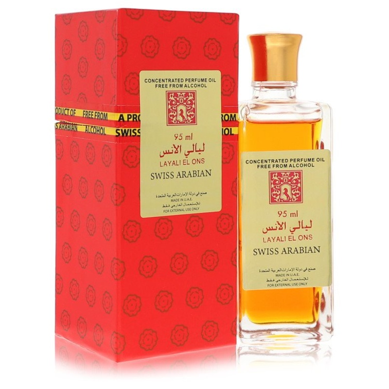 Swiss Arabian Layali El Ons by Swiss Arabian Concentrated Perfume Oil Free From Alcohol 3.21 oz for Women – Premium Designer Fragrance