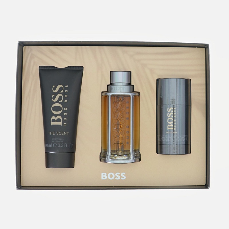 Cologne Hugo Boss The Scent 3Pcset 3.4 Oz  EDT Spray / 3.4 Oz Sgel / 2.5 Oz Deo for Men
