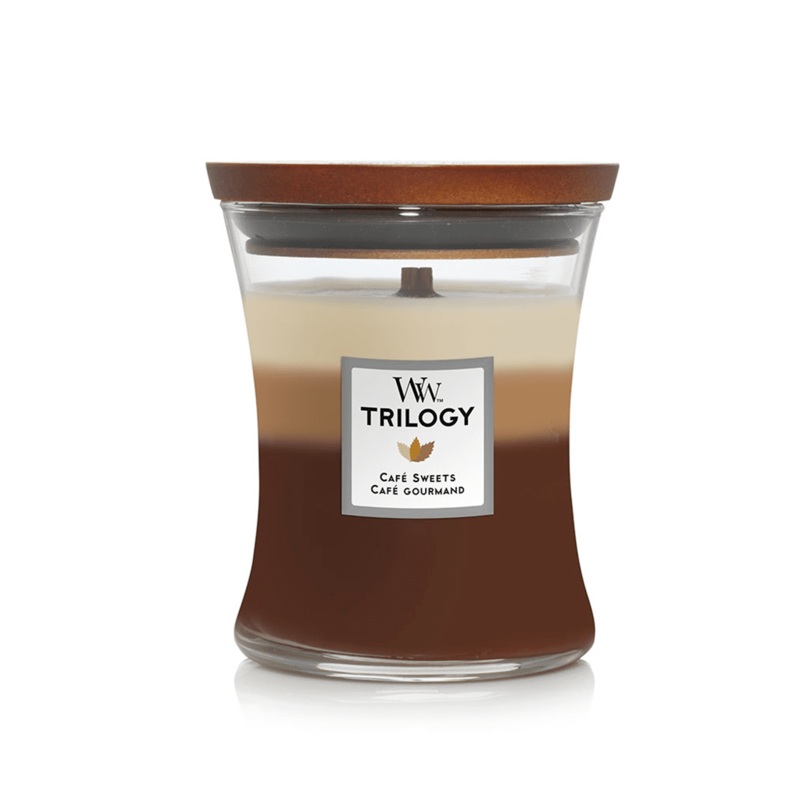 Woodwick Trilogy Caf Sweets Medium Jar Candle