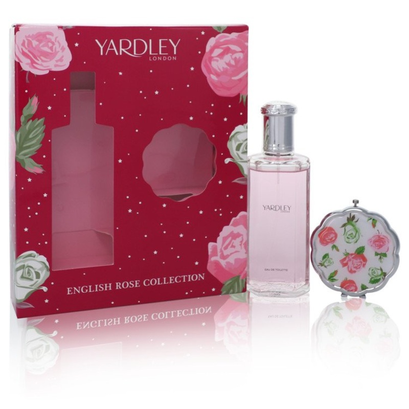 English Rose Yardley by Yardley London Gift Set — 4.2 oz Eau De Toilette Spray + Compact Mirror for Women – Premium Designer Fragrance