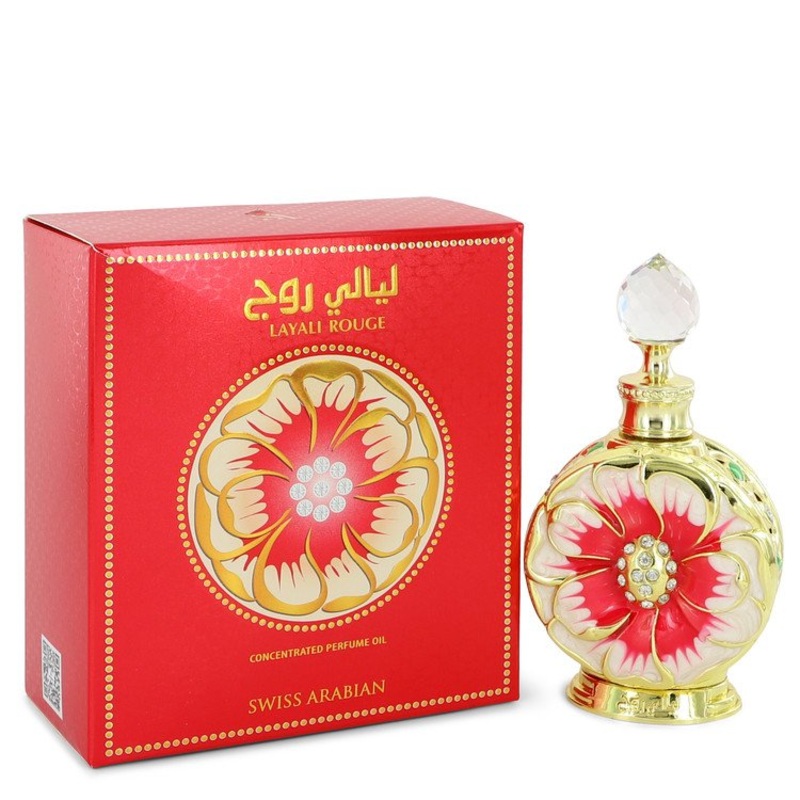 Swiss Arabian Layali Rouge by Swiss Arabian For Women Concentrated Perfume Oil 0.5 oz