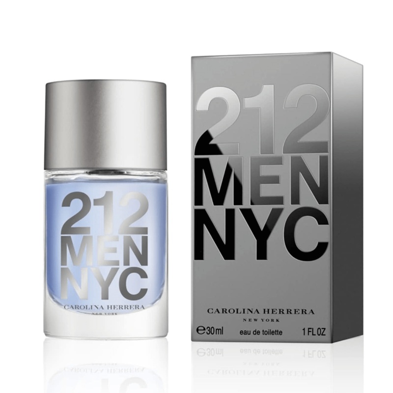 Carolina Herrera 212 Men Eau de Toilette Men’s Aftershave Spray (30ml, 50ml, 100ml) 30ml