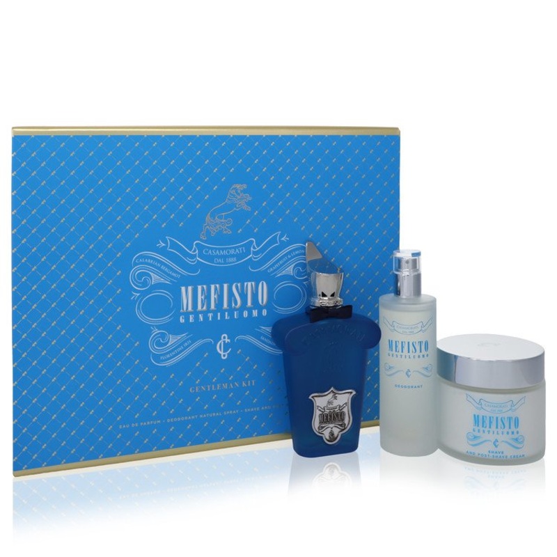 Mefisto Gentiluomo by Xerjoff Gift Set — 3.4 oz Eau De Parfum Spray + 3.4 oz Deodorant Spray + 6.7 oz Shave and Post Shave Cream for Men – Premium Designer Fragrance