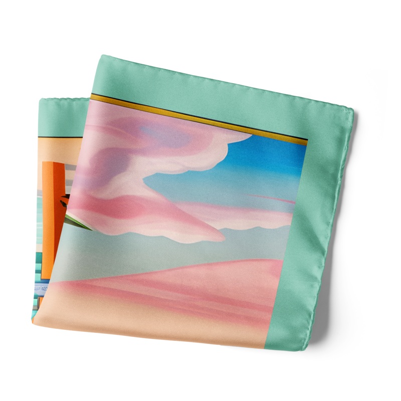 Bayside Sunset, Miami Pocket Square – Chokore Arte