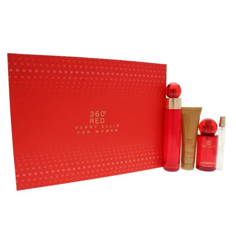 Perry Ellis 360 Red 4 Piece Gift Set by Perry Ellis for Women