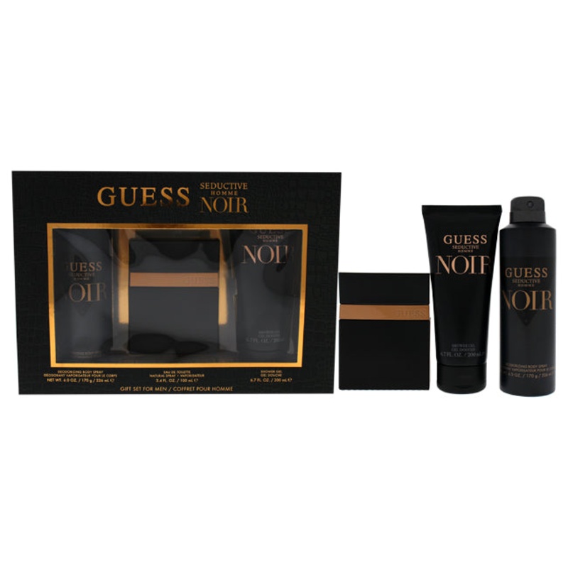 Guess Seductive Home Noir by Guess for Men – 3 Pc Gift Set 3.4 oz.