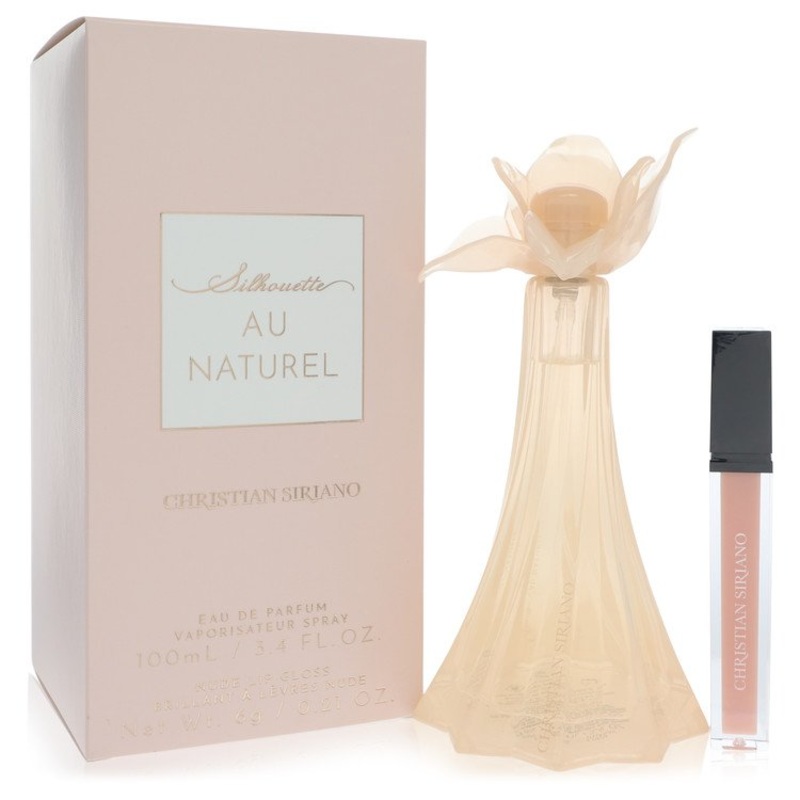 Christian Siriano Au Naturel by Christian Siriano For Women Eau De Parfum Spray + 0.21 oz Nude Lip Gloss 3.4 oz
