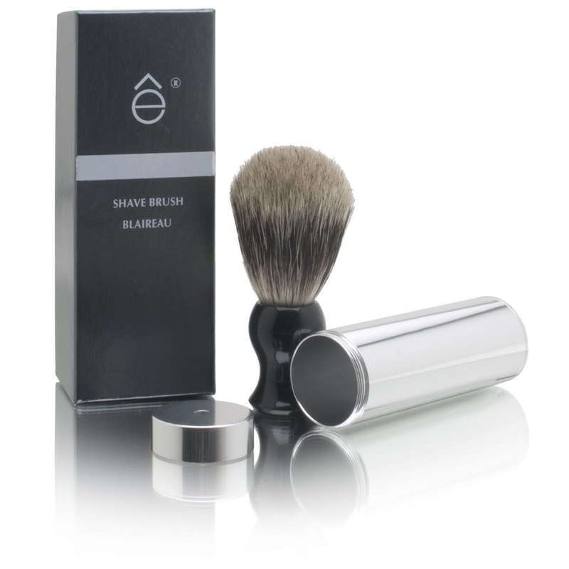 eShave Fine Badger Shaving Brush ( Travel with Canister ) Blue