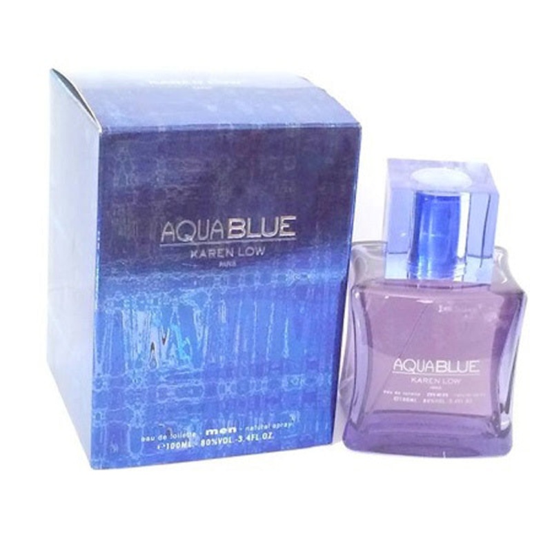 Aqua Blue by Karen Low 3.4 Oz. Eau De Toilette For Men