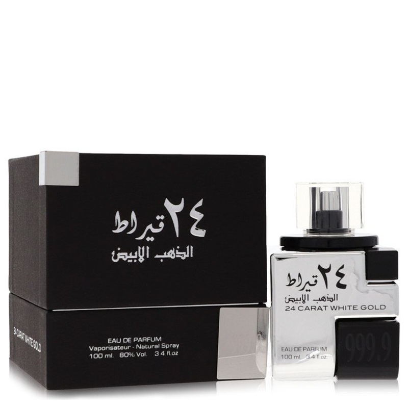 Lattafa 24 Carat White Gold By Lattafa Eau De Parfum Spray (Unisex) 3.4 Oz / 100 Ml for Men