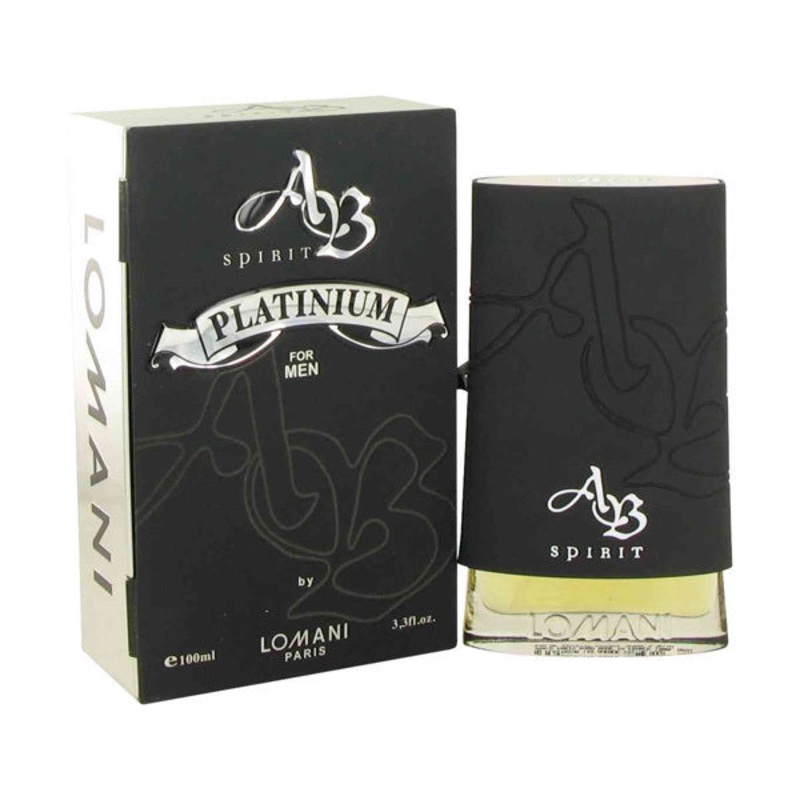 AB Spirit Platinum by Lomani 3.3 Oz. Eau De Toilette For Men
