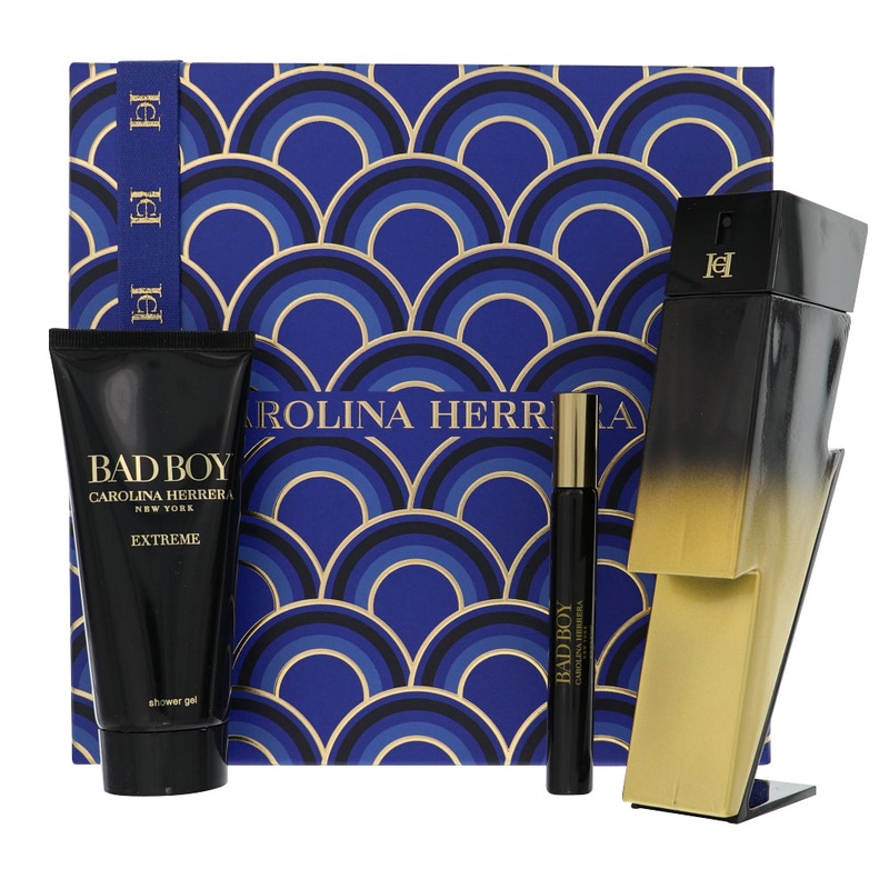 Bad Boy Extreme By Carolina Herrera 3 Piece Gift Set – 3.4 Oz Eau De Parfum Spray, 0.34 Oz Shower Gel, 3.4 Oz Eau De Parfum Spray For Men In Gift Set