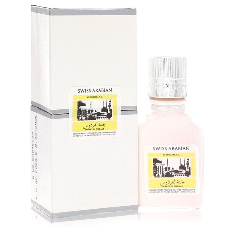 Jannet El Firdaus by Swiss Arabian For Men Concentrated Perfume Oil Free From Alcohol (Unisex White Attar) .30 oz