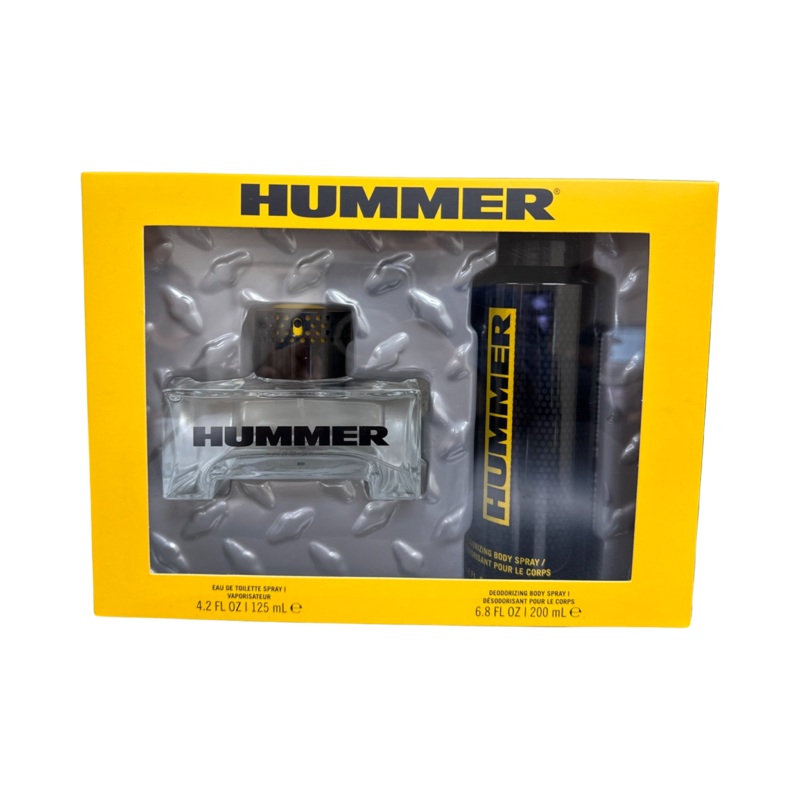Hummer Yellow Gift Set (NO BOX) – 125ML EDT Spray + 200ML Deodorizing Body Spray (Men)