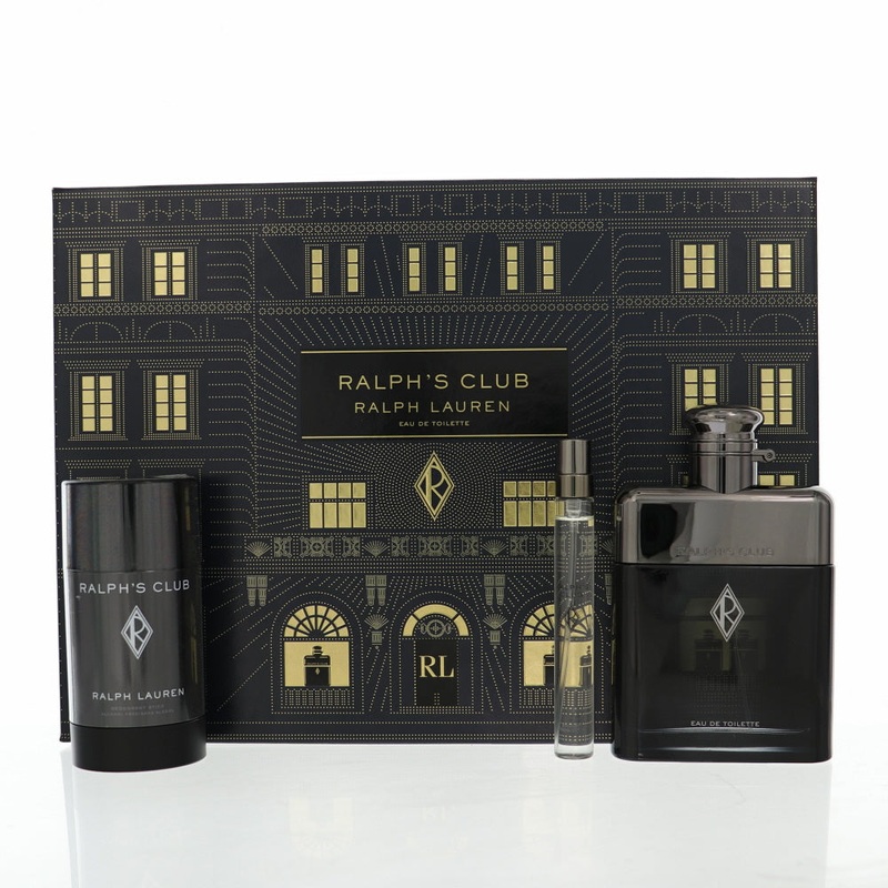 Ralph’S Club By Ralph Lauren 3 Piece Gift Set – 3.4 Oz Eau De Toilette Spray, 0.34 Oz Eau De Toilette Spray, 2.6 Oz Eau De Parfum Deodorant Stick For Men In Gift Set