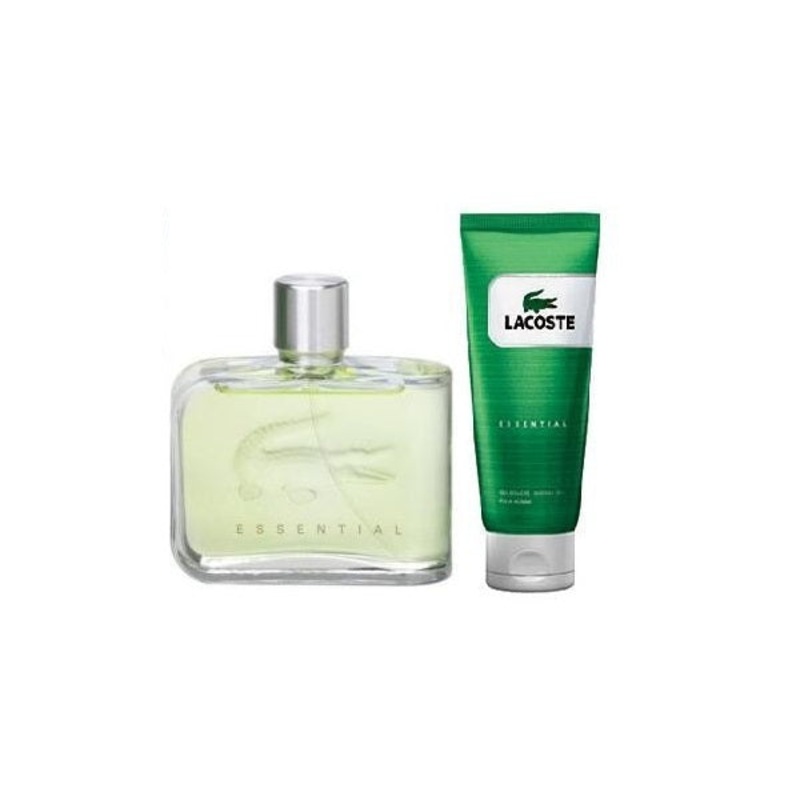 Lacoste Essential Gift Set by Lacoste 2 Piece Gift Set: 4.2 Oz Eau De Toilette Spray + 2.5 Oz After Shave Balm. For Men