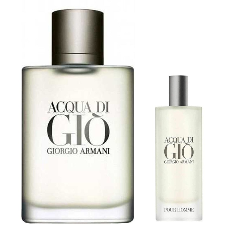Giorgio Armani Acqua Di Gio Travel Gift Set – 100ML EDT Spray + 15ML EDT Spray (Men)