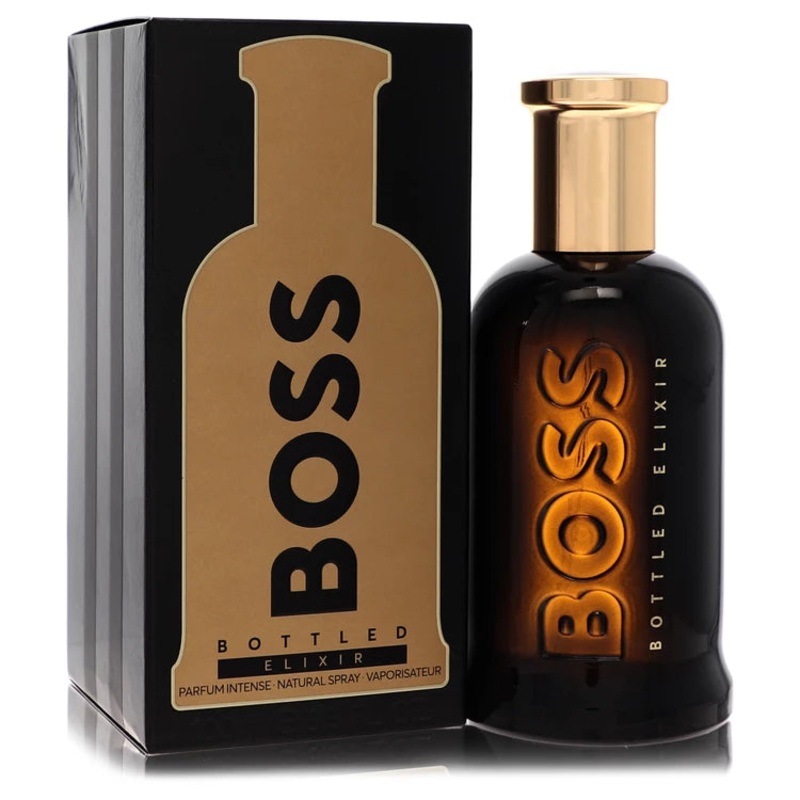 Boss Bottled Elixir Cologne For Men 3.4 oz Parfum Intense Spray