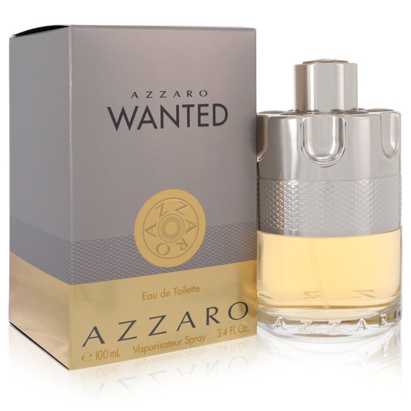 Cologne Azzaro Wanted 3.4 Oz  EDT Spray No Cello for Men