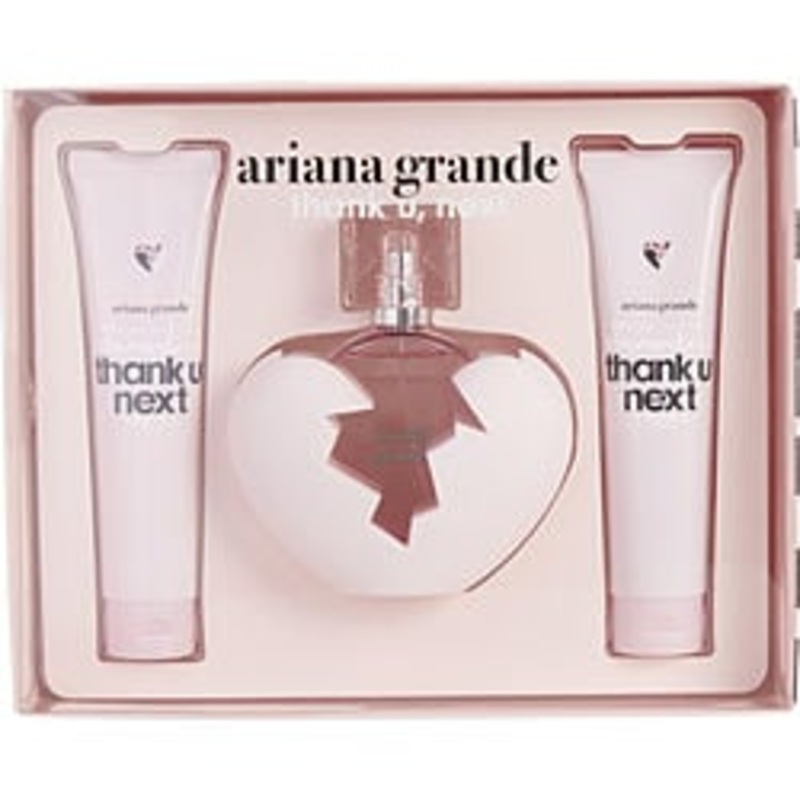 Perfume Ariana Grande Thank Next 3Pcset 3.4 Oz  EDP Spray / 3.4 Oz Bl / 3.4 Oz Sgel for Women
