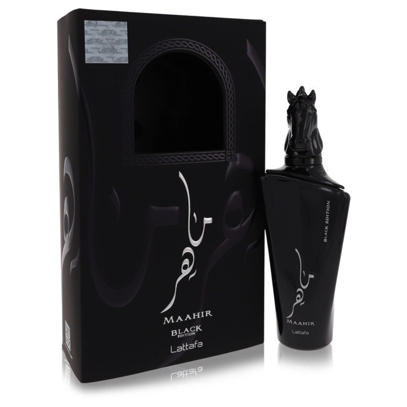 Maahir Black By Lattafa Cologne 3.4 Oz Edp Spray For Men – Box