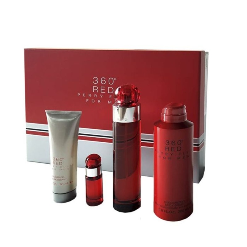 Perry Ellis 360 Red 4 Piece Gift Set by Perry Ellis for Men