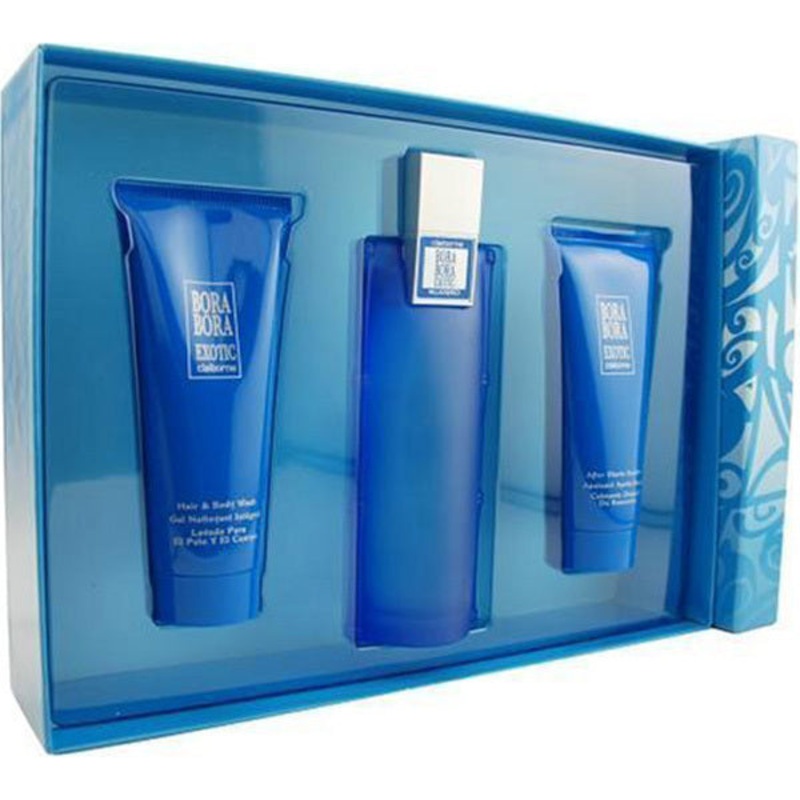 Bora Bora Exotic Gift Set by Liz Claiborne 3 Piece Gift Set: 3.4 Oz Eau De Cologne Spray + 3.4 Oz After Shave Balm + 3.4 Oz Shower Gel. For Men