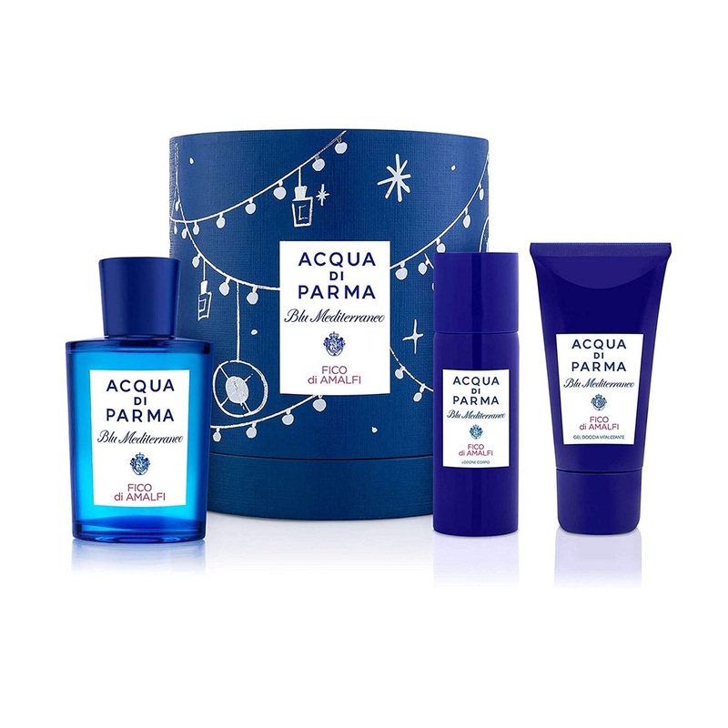 Acqua Di Parma Blu Mediterraneo Fico Di Amalfi Gift Set – 75ML EDT Spray + 40ML Shower Gel + 50ML Body Lotion (Men)