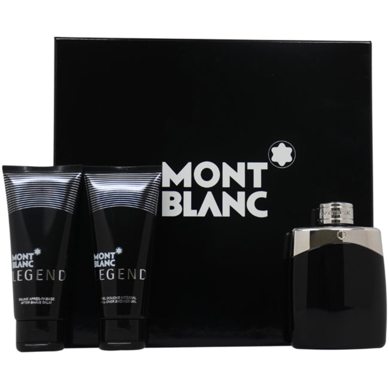 Mont Blanc Legend by Mont Blanc for Men – 3 Pc Gift Set 3.3 oz.