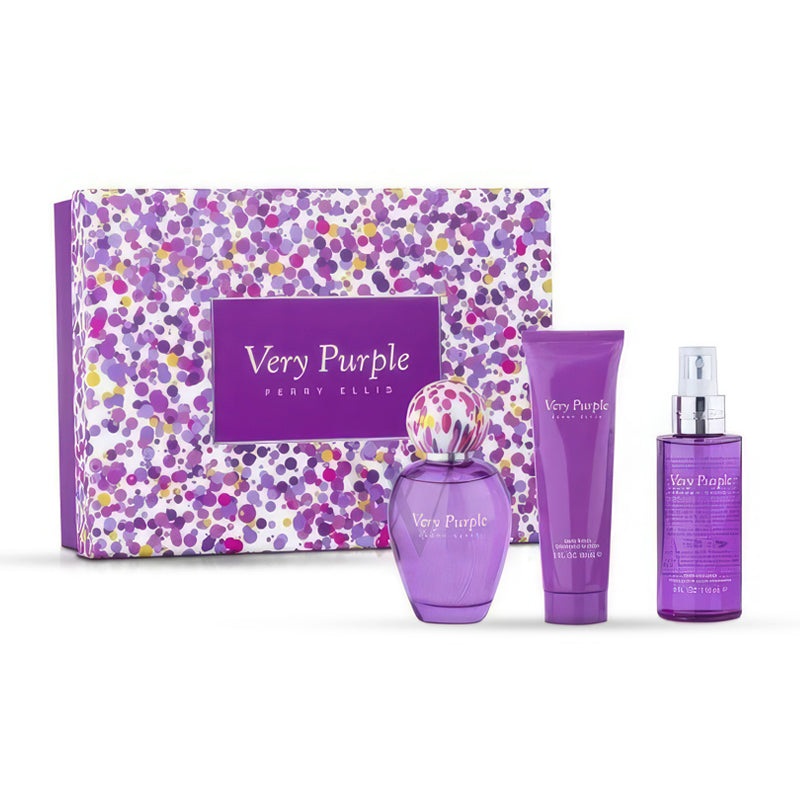 Very Purple 3-Piece Gift Set 3.4 oz EDP + 3.0 oz Shower Gel + 3.0 oz Lotion