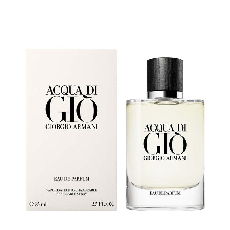 Armani Acqua Di Gio Eau de Parfum Refillable Men’s Aftershave Spray (75ml, 125ml) 75ml