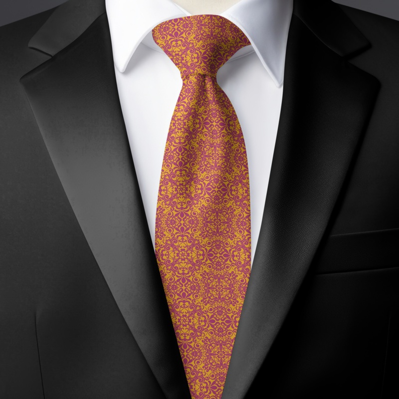 Chokore Red & Yellow Silk Tie  – Indian At Heart range