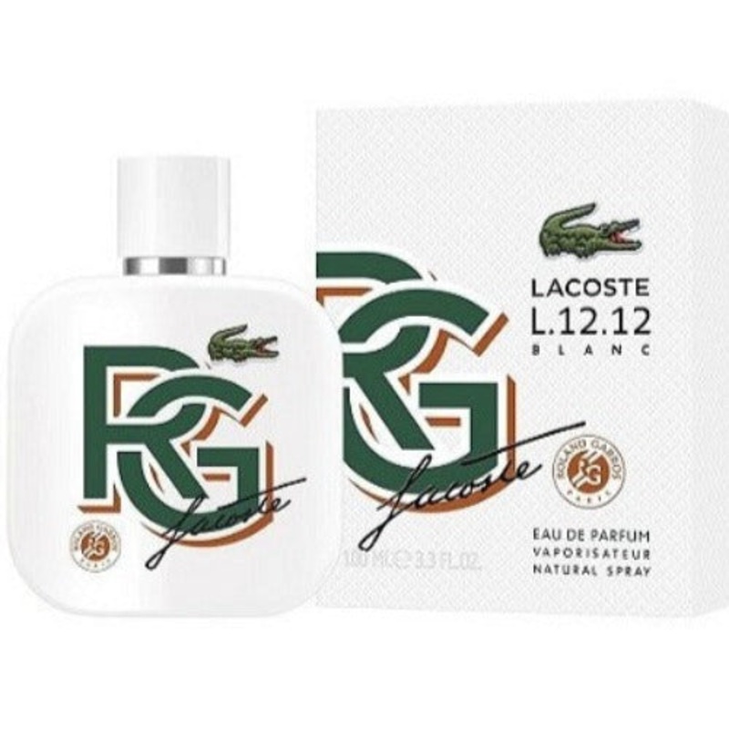 Lacoste L.12.12 Blanc Eau De Parfum (Roland Garros Limited Edition) 3.3 Oz