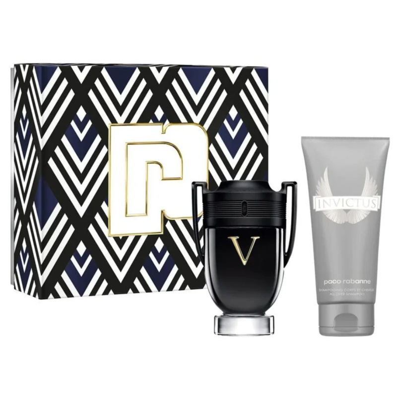 Paco Rabanne Invictus Victory Extreme 2PCS Gift Set – 100ML EDP Spray + 100ML Shampoo (Men)