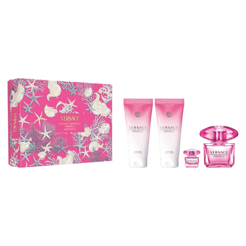 Versace Bright Crystal Absolu by Versace 4 pcs Gift Set with Mini for Women Default Title